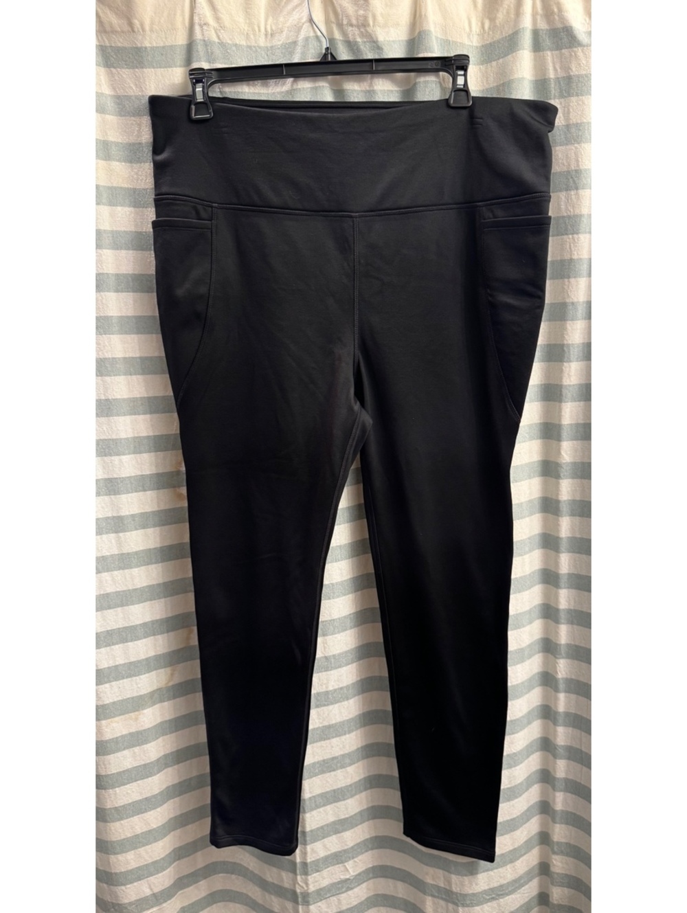 MTA Sport Black fleece lined Leggings Size 2X
